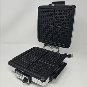 Vintage General Electric A2G48T Grill Waffle Baker 9” Reversible Plates WORKS
